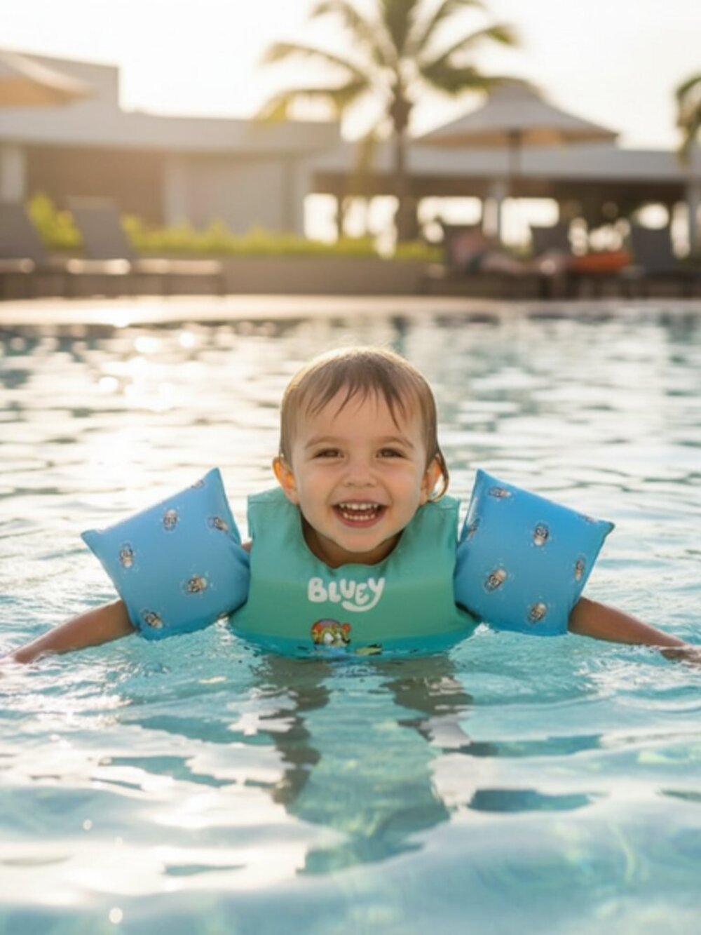 Bluey Kids Swim Vest Floatie 33-55 lbs Child Life Jacket Pool Safety Gear Age 3+